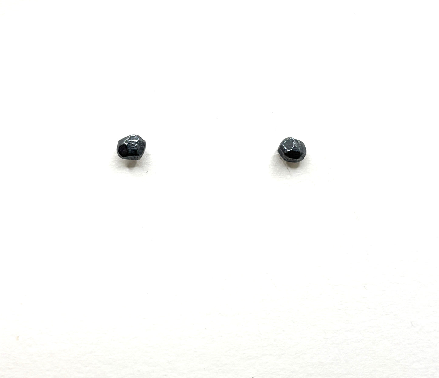 Oxidized Sterling SIlver TIny Rock Stud DK26-2627