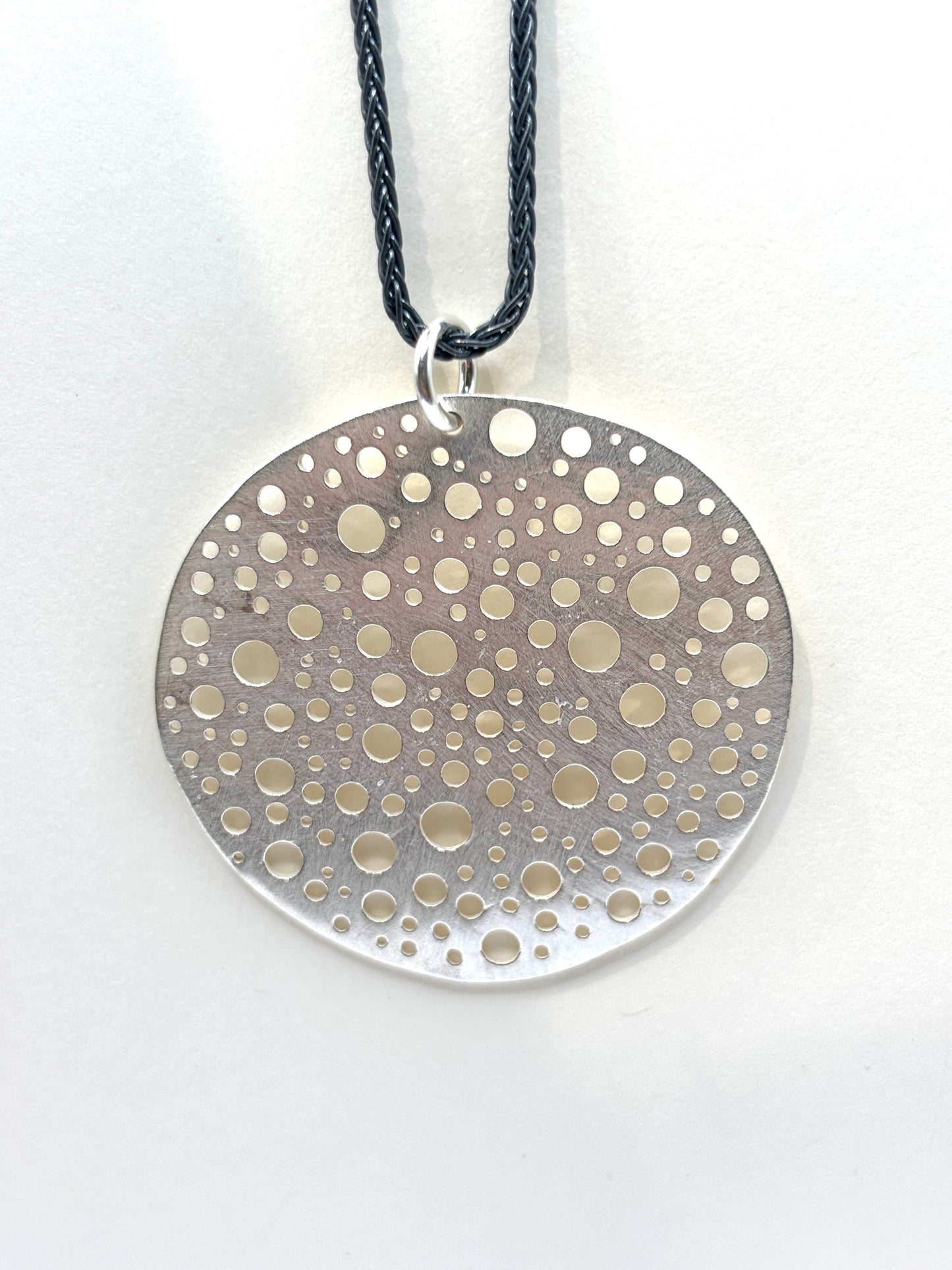 Flat Pendant Necklace Cast in Sterling Silver, DK26-1606