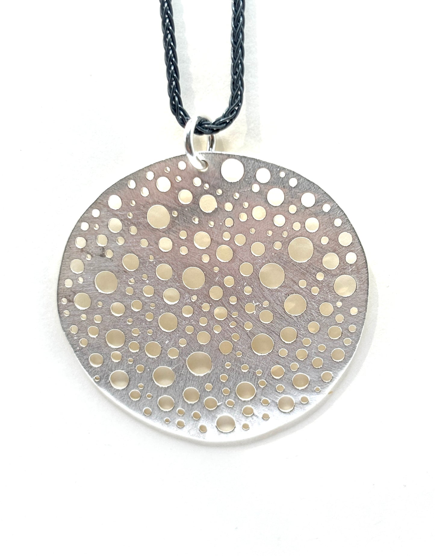 Flat Pendant Necklace Cast in Sterling Silver, DK26-1606