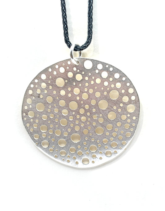 Flat Pendant Necklace Cast in Sterling Silver, DK26-1606