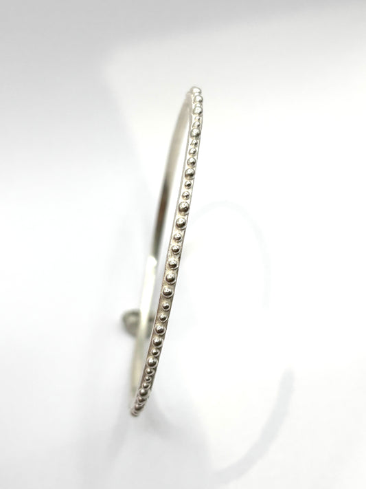 Sterling Silver Bumpy Thin Bracelet DK26-2602