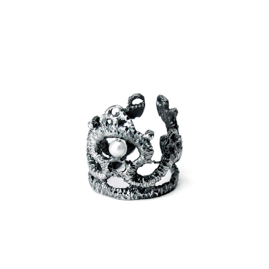 Victorian Style Lace Pearl Ring #1