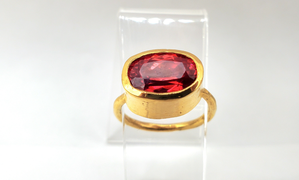 Zincite Ring in 22k Gold