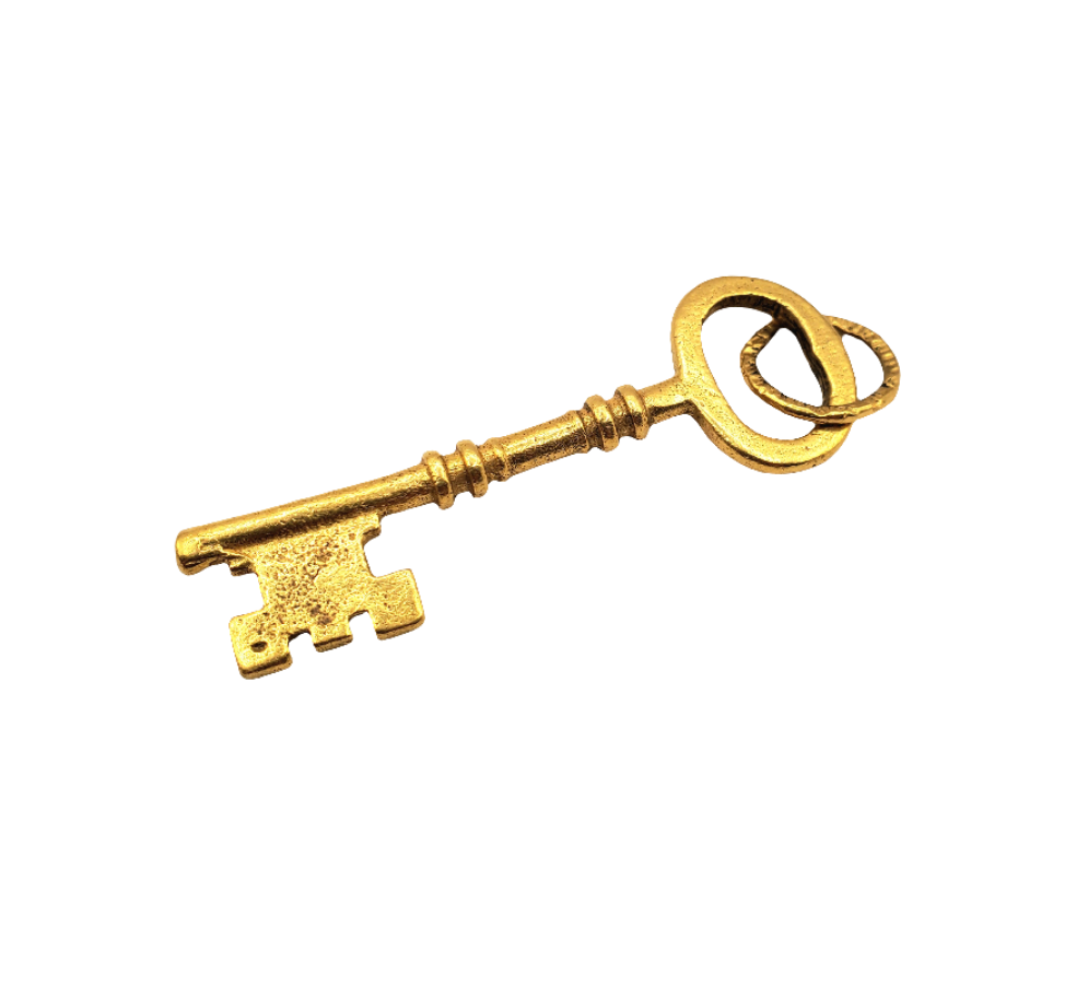 Long Key Pendant in 22k Gold