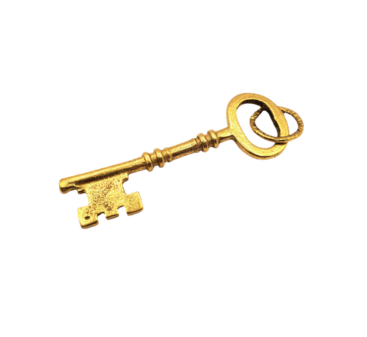 Long Key Pendant in 22k Gold