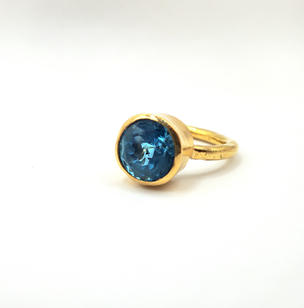 Topaz Ring in 22k Gold