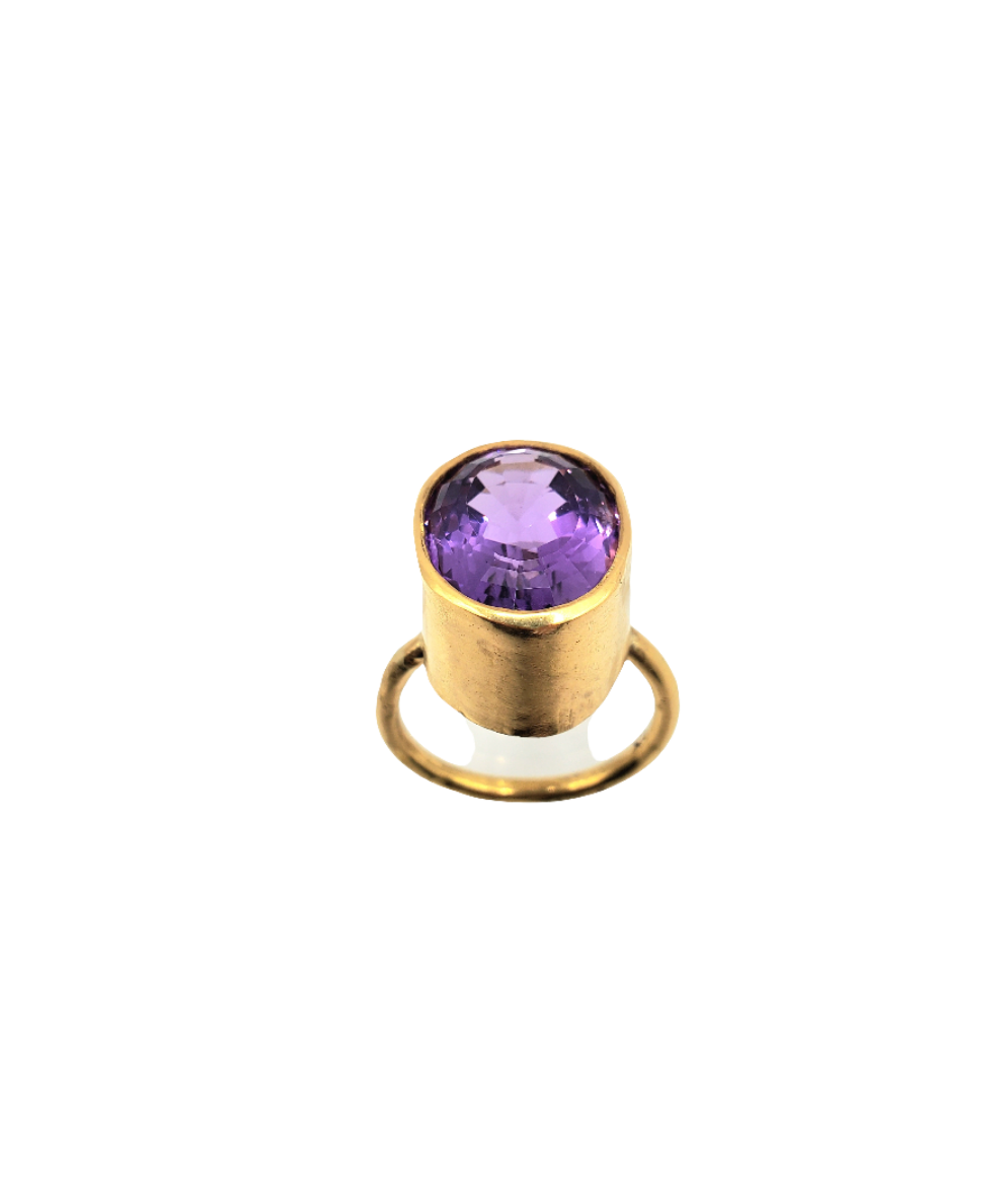 Amethyst Ring in 22k Gold