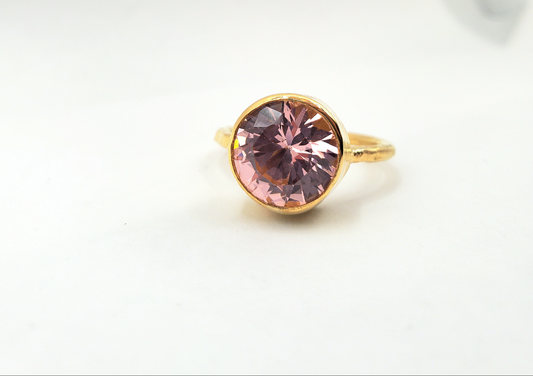 Pink Tourmaline Ring in22k Gold