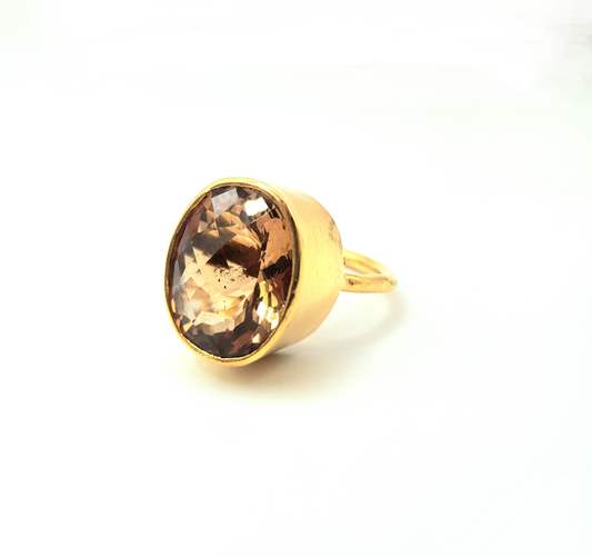 Citrine Ring in 22k Gold