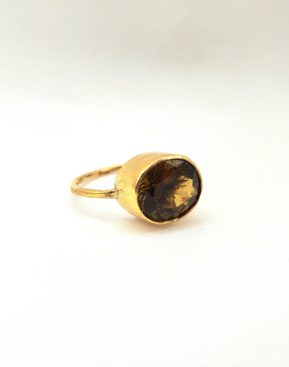 Sunset Tourmaline Ring in 22k Gold