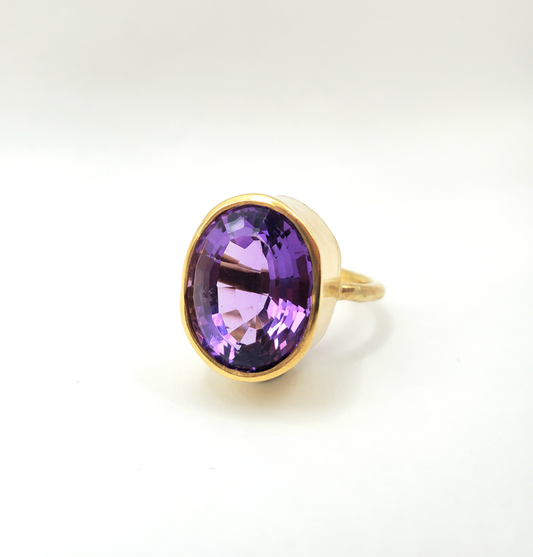 Amethyst Ring in 22k Gold