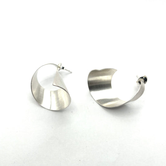 Sterling Silver Wrap Earrings, OS1308, Doris Leidt