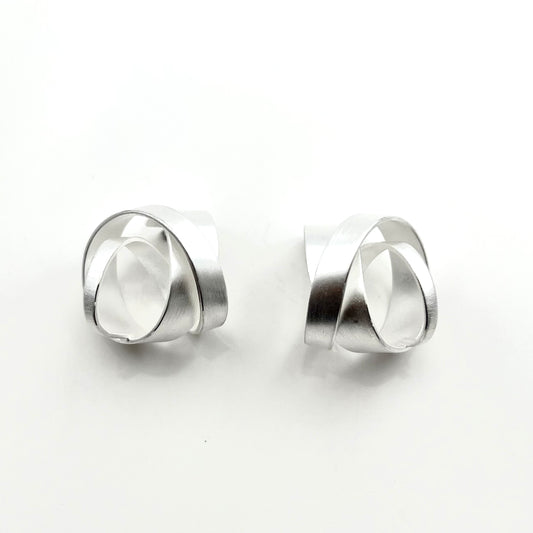 Sterling Silver Spiral Earrings, OS1147, Doris Leidt