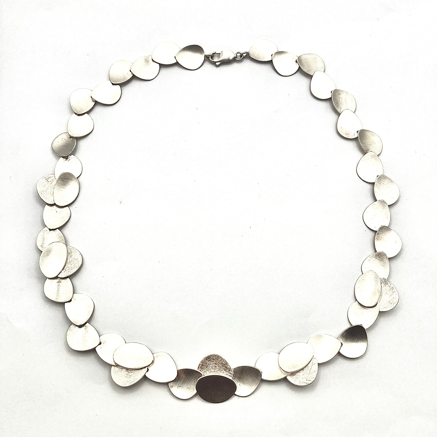 Sterling Silver Pebble Necklace, P643/216TE, Doris Leidt