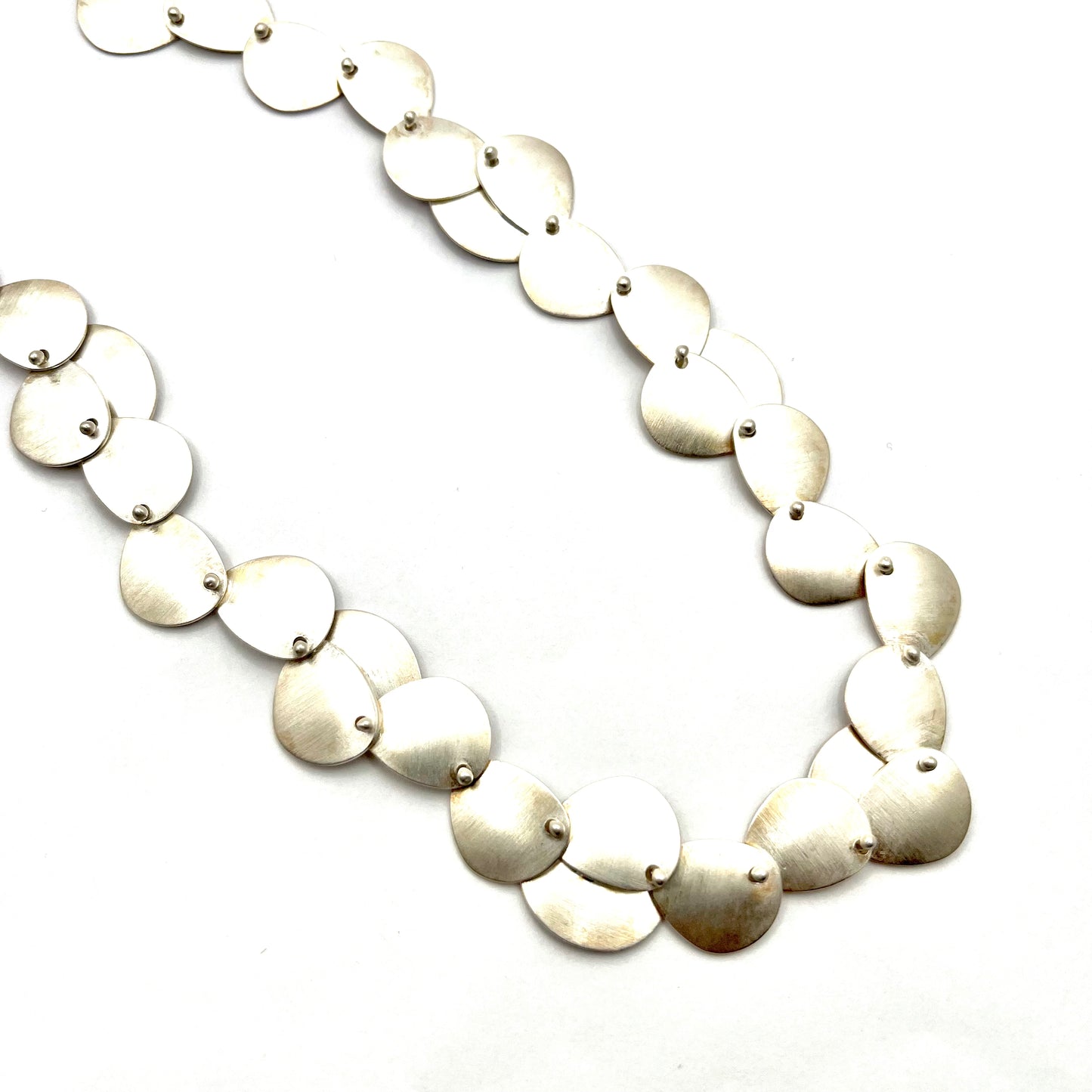 Sterling Silver Pebble Necklace, P643/216TE, Doris Leidt
