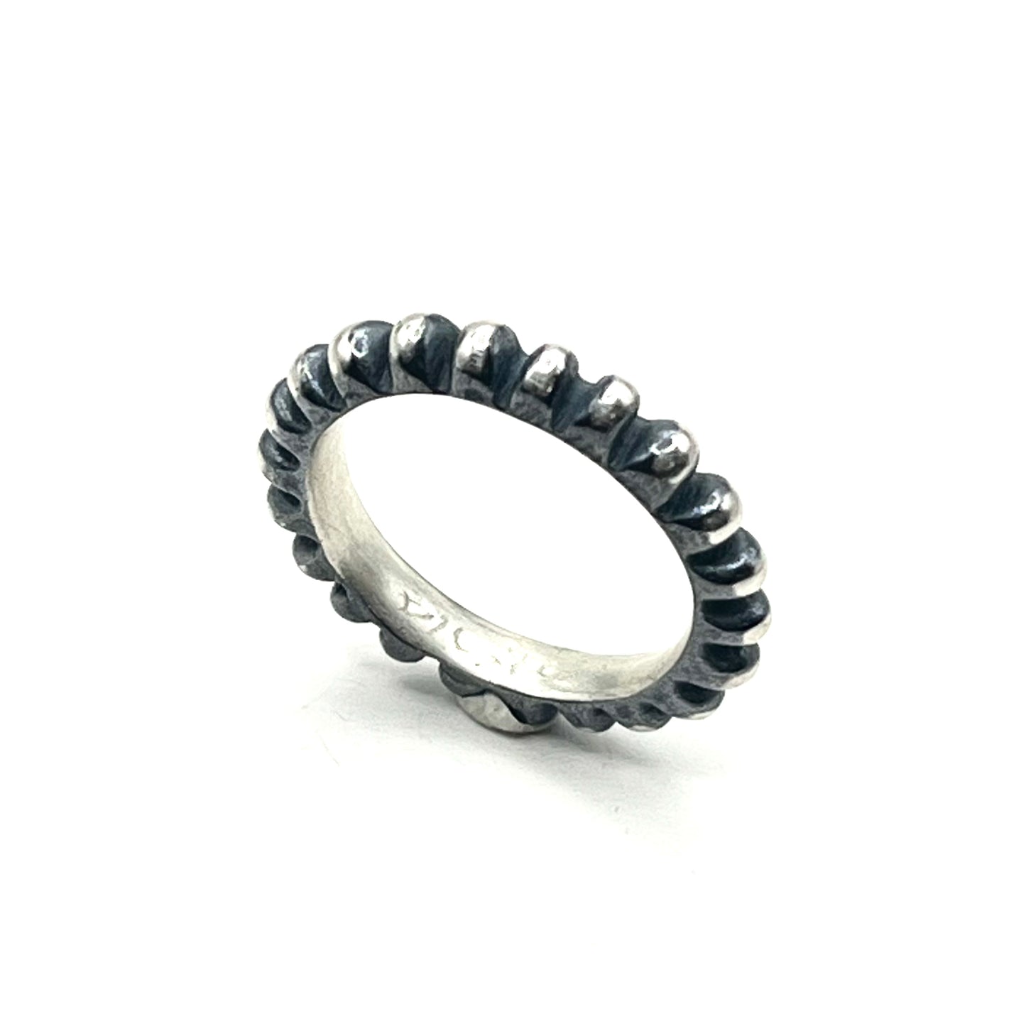 Oxidized Sterling Silver Thin Grid Ring – Size 7, DK2514, Dahlia Kanner