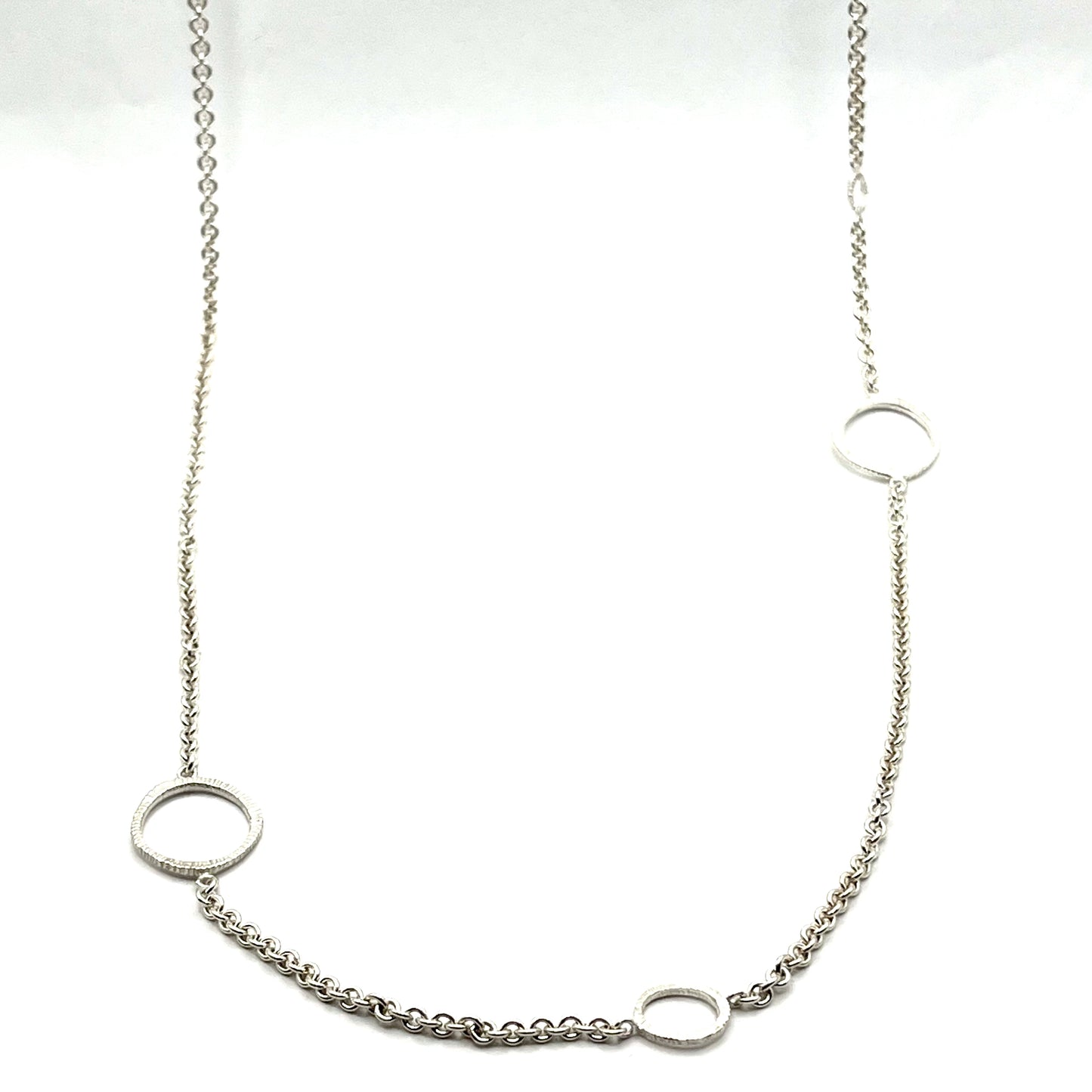 Sterling Silver Dig Ring Elements Long Necklace, DK2502, Dahlia Kanner