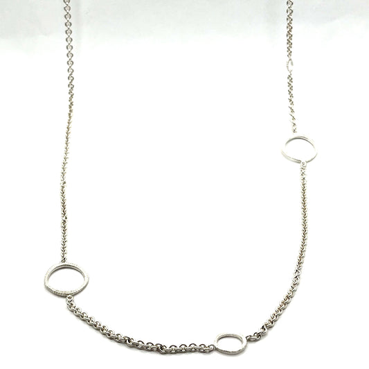 Sterling Silver Dig Ring Elements Long Necklace, DK2502, Dahlia Kanner