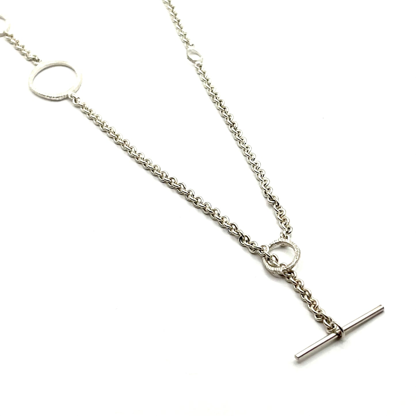 Sterling Silver Dig Ring Elements Long Necklace, DK2502, Dahlia Kanner