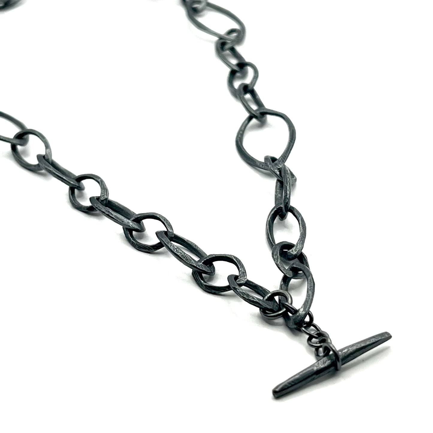 Multi-Size Faceted Oval Link Necklace, DK2501, Dahlia Kanner