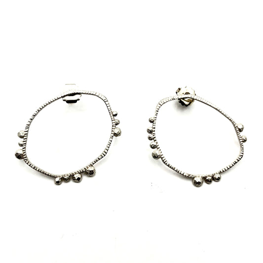 Open Circle Sterling Silver Earrings, DK241104, Dahlia Kanner