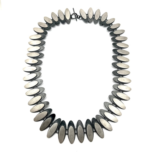 Eclipse Oval Sterling Silver Necklace, Heather Guidero