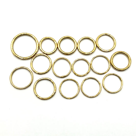 22K Yellow Gold Hammered Knuckle Rings, Susan Sims