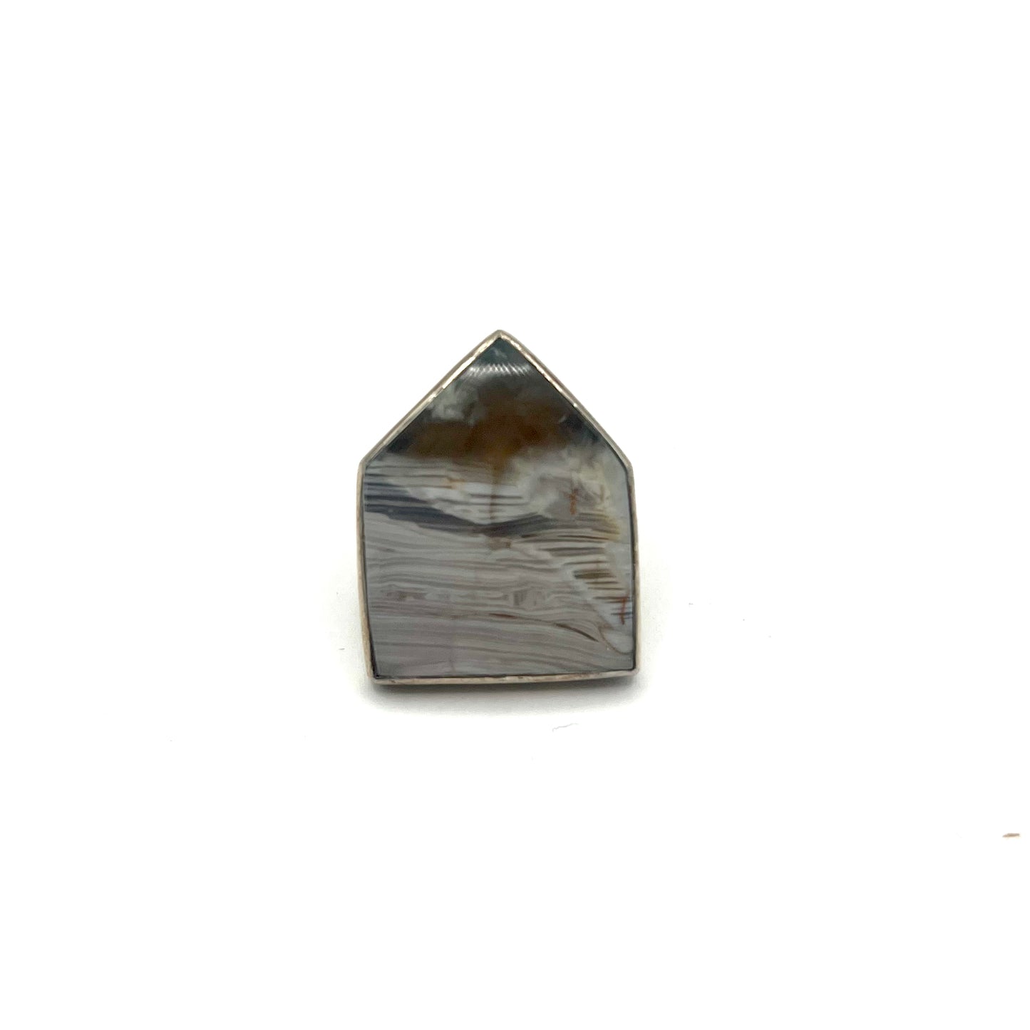 Sterling Silver Petrified Wood Pin & Brooch, SR07, Sandra Russell