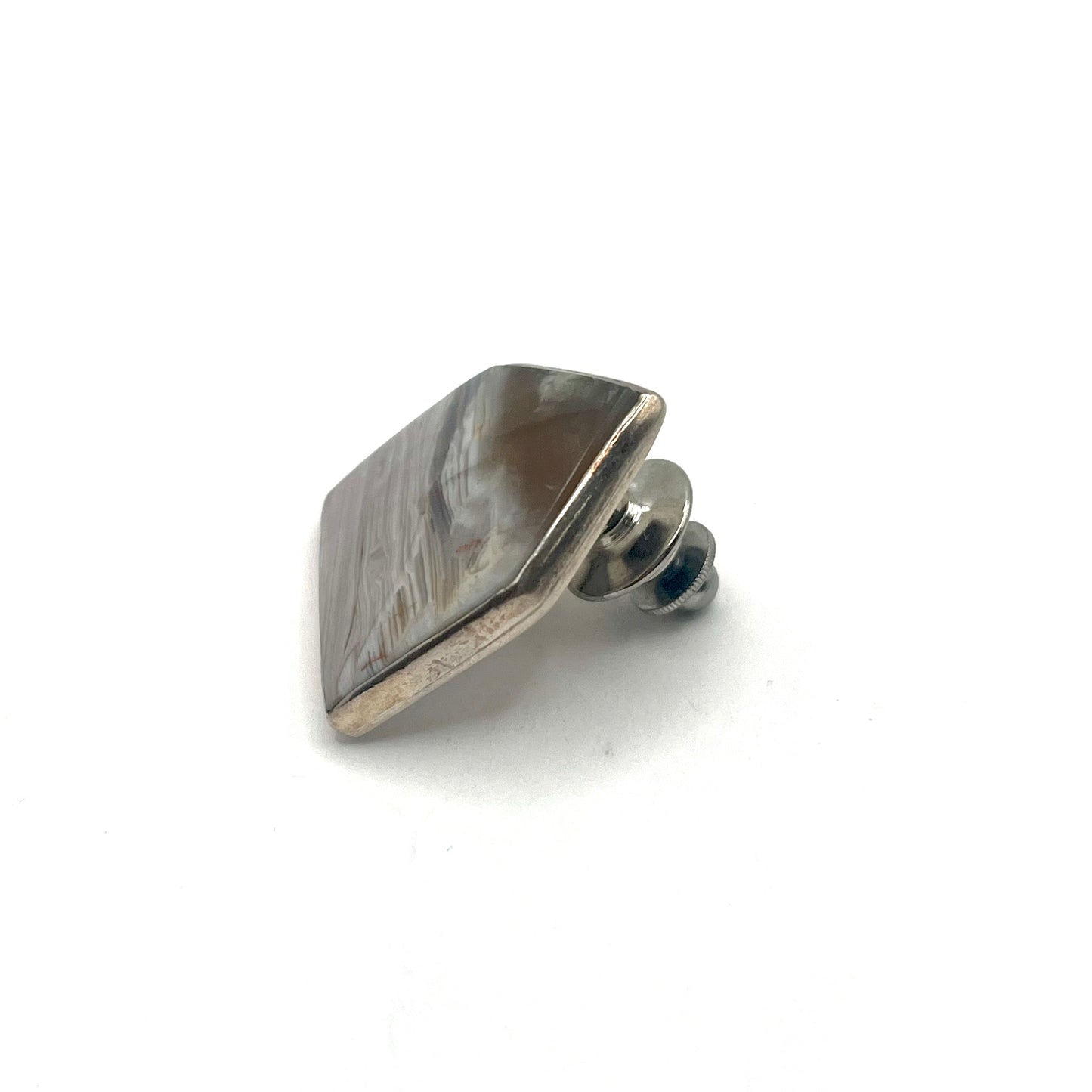 Sterling Silver Petrified Wood Pin & Brooch, SR07, Sandra Russell