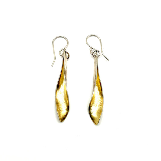 Sterling Silver & 18kt Accent Earrings, OM0212, Owen Mclnerney