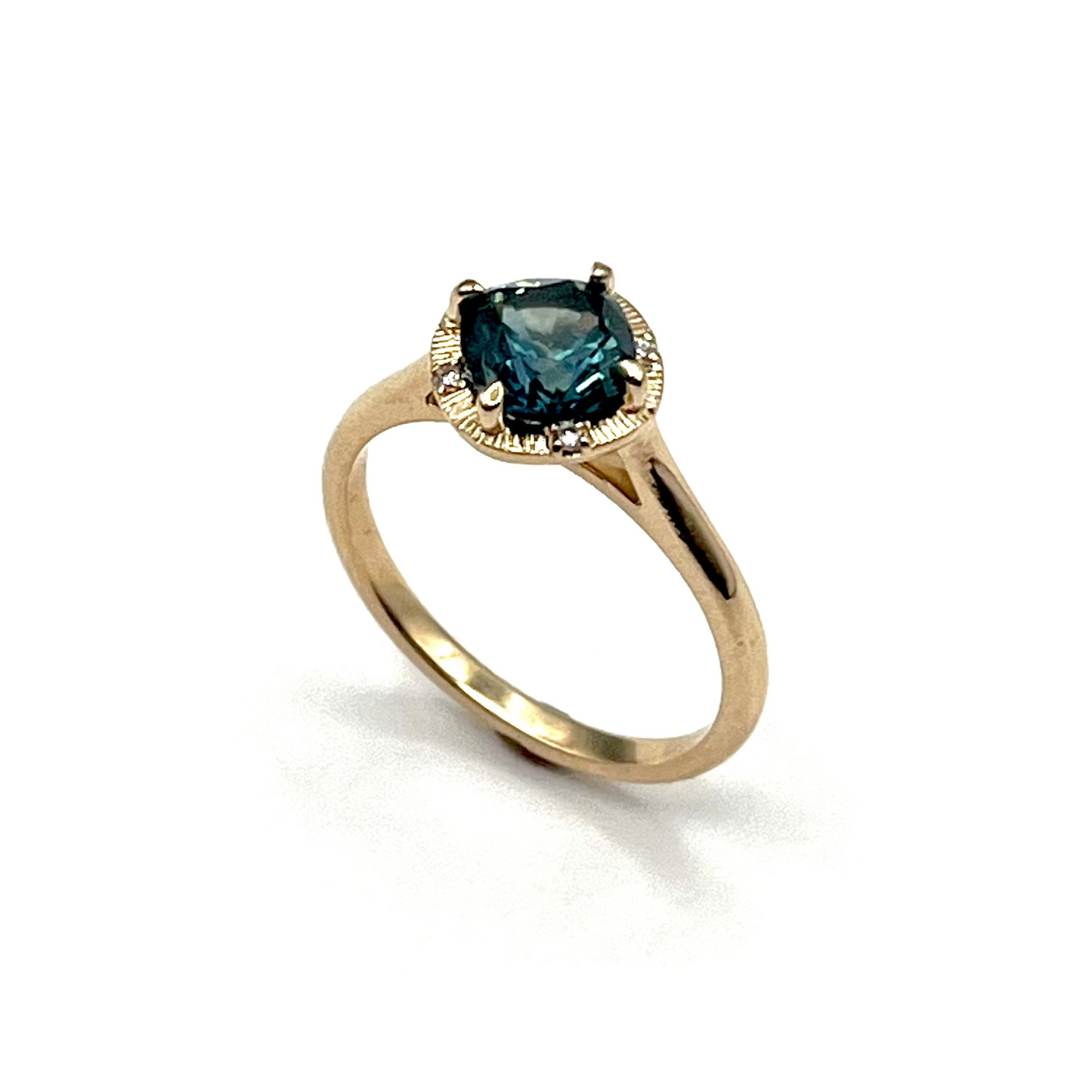 18K Rose Gold Montana Sapphire Ring