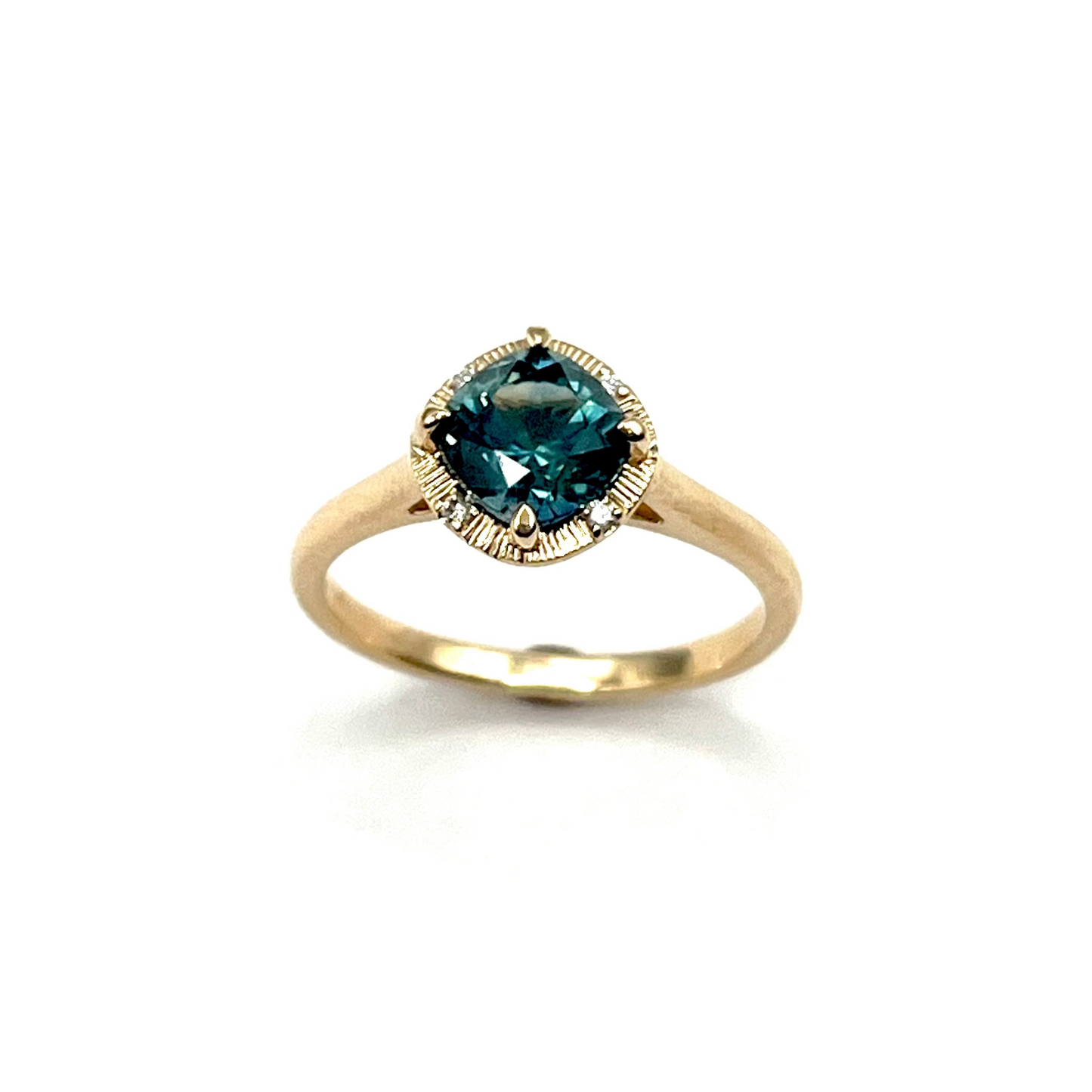 18K Rose Gold Montana Sapphire Ring