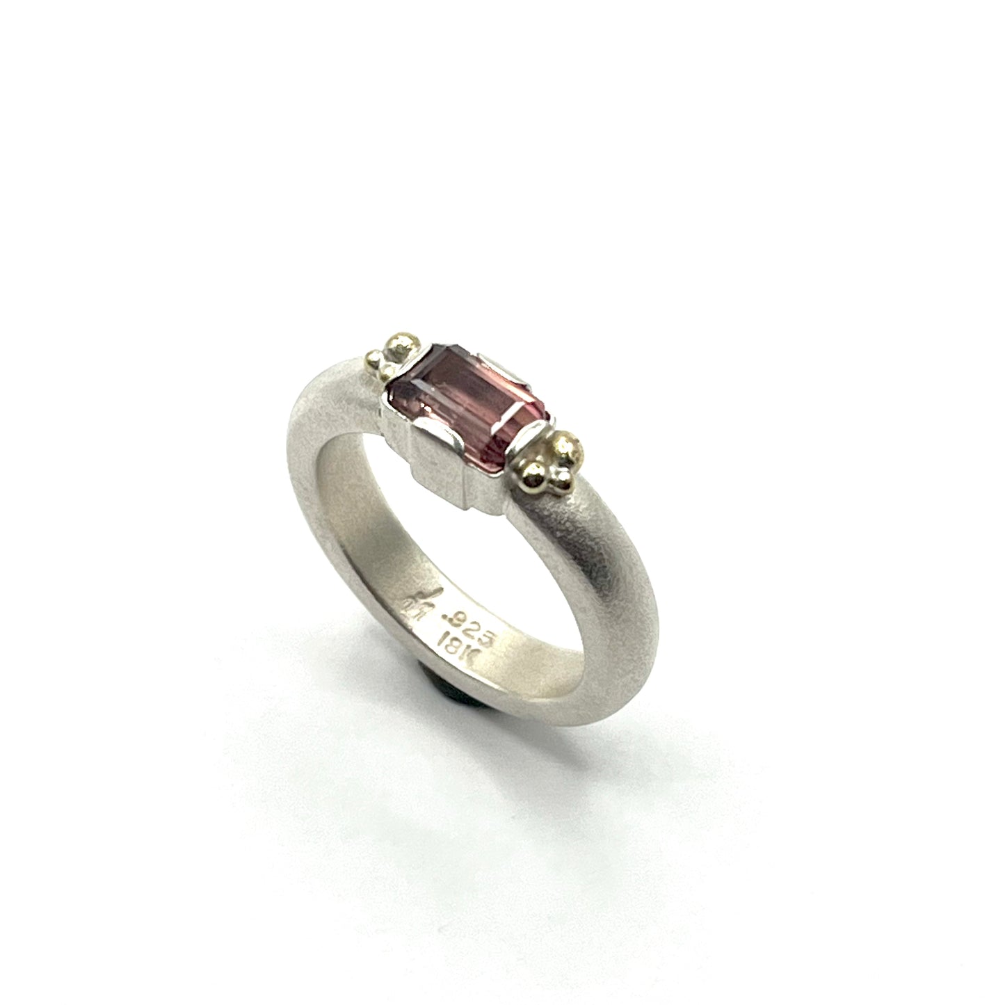 18kt Gold & Sterling Silver Pink Party Ring, Size 7.5, LM0082, Lisa Mueller