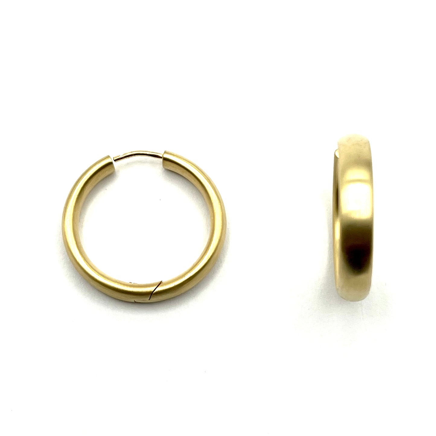 Sterling Silver & 24k Vermeil Medium Circle Hoop Earrings