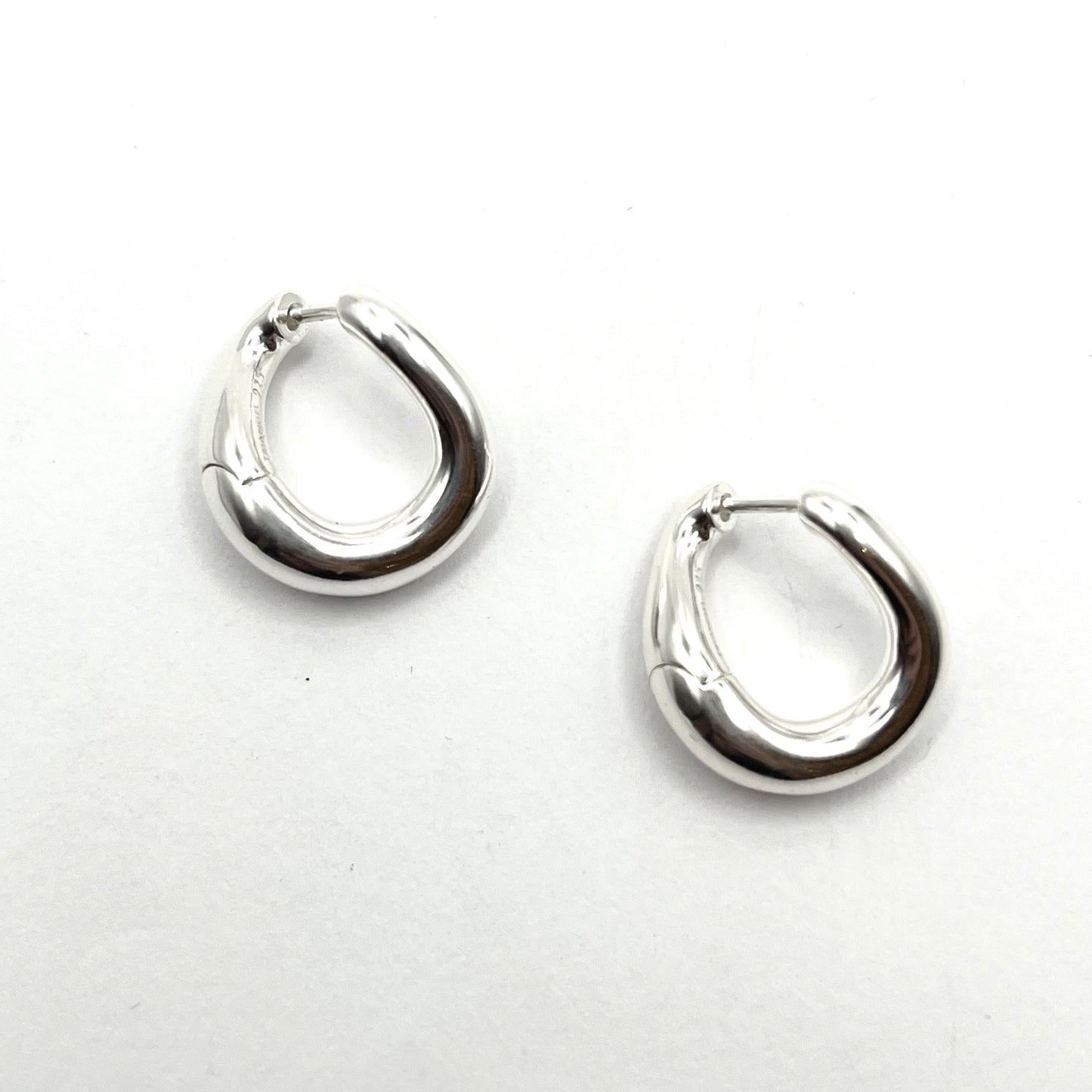 Sterling Silver Twisted Hinged Hoop Earrings, DL510, Doris Leidt
