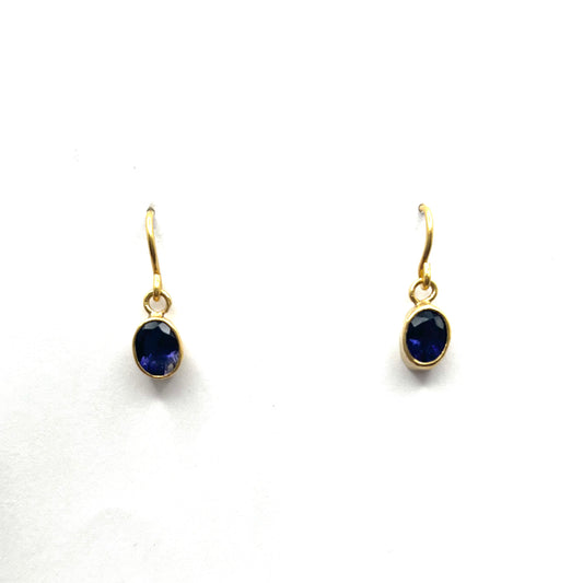 22kt Gold Iolite Earrings, SS4045, Susan Sims