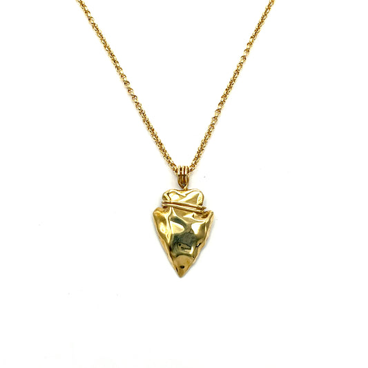 18kt Gold Arrowhead Pendant Only, CS04, Christopher Shaw