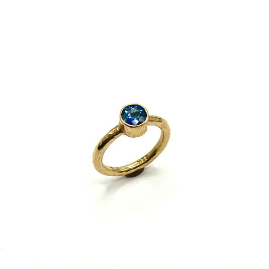 22kt Gold Sapphire Ring, Size 6.5, CS06,  Christopher Shaw
