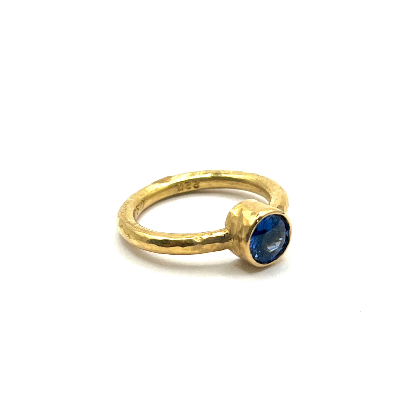 22kt Gold Sapphire Ring, Size 6.5, CS06,  Christopher Shaw