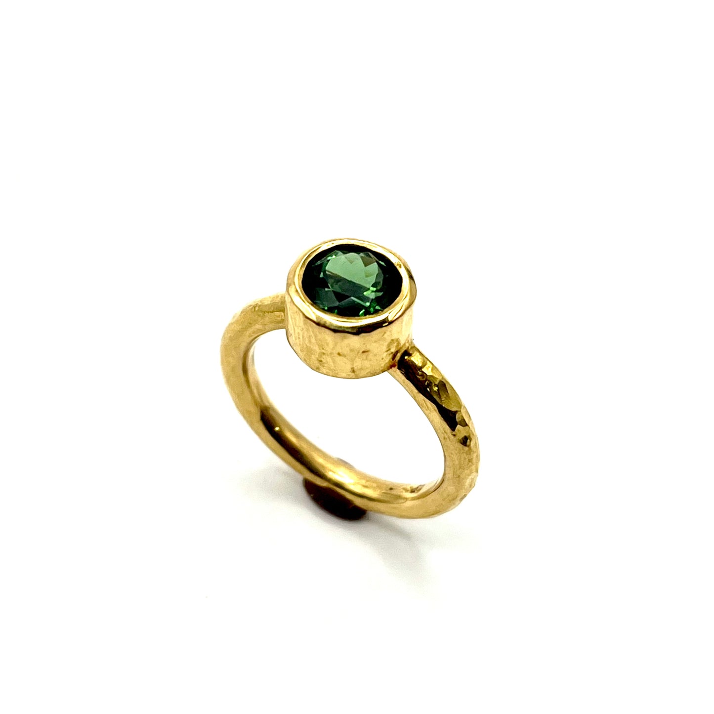 22kt Gold Green Tourmaline Ring, Size 5.5, CS05, Christopher Shaw