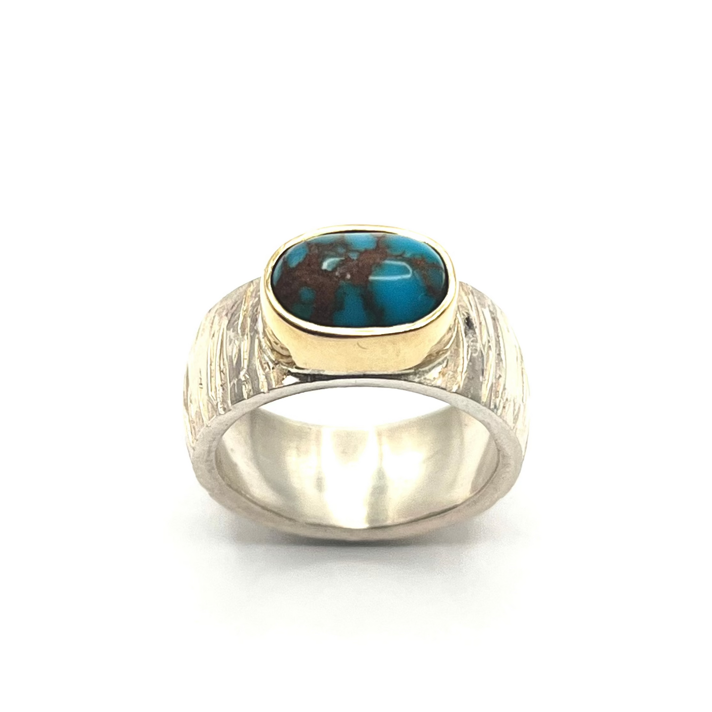18kt Gold & Sterling Silver Turquoise Ring, CS01, Christopher Shaw