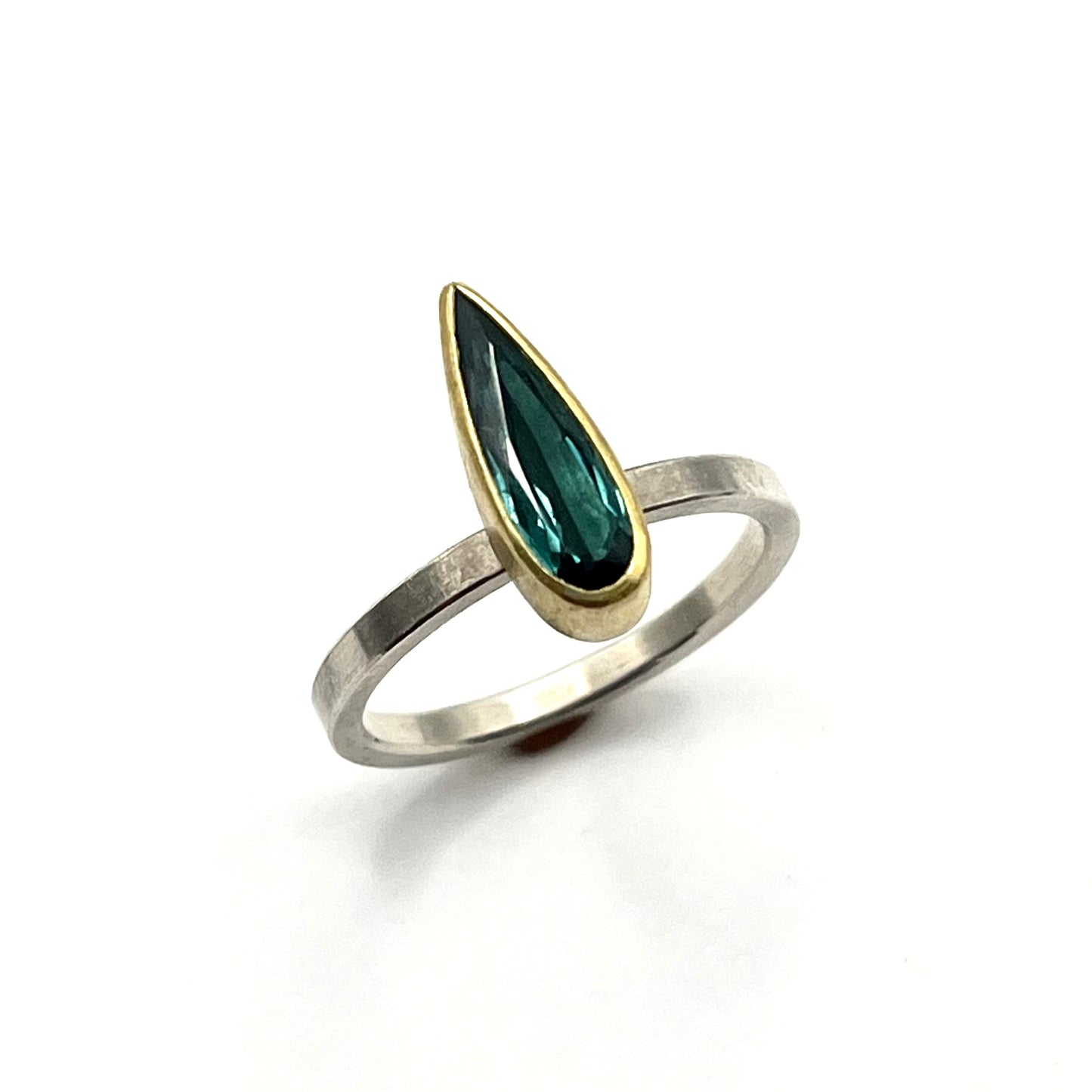 22kt Gold & Sterling Silver Tourmaline Drop Ring, SW26241, Sam Woehrmann