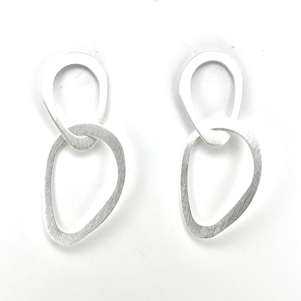 Abstract Lime Sterling Silver Stud Earrings, DLOS1389, Doris Leidt
