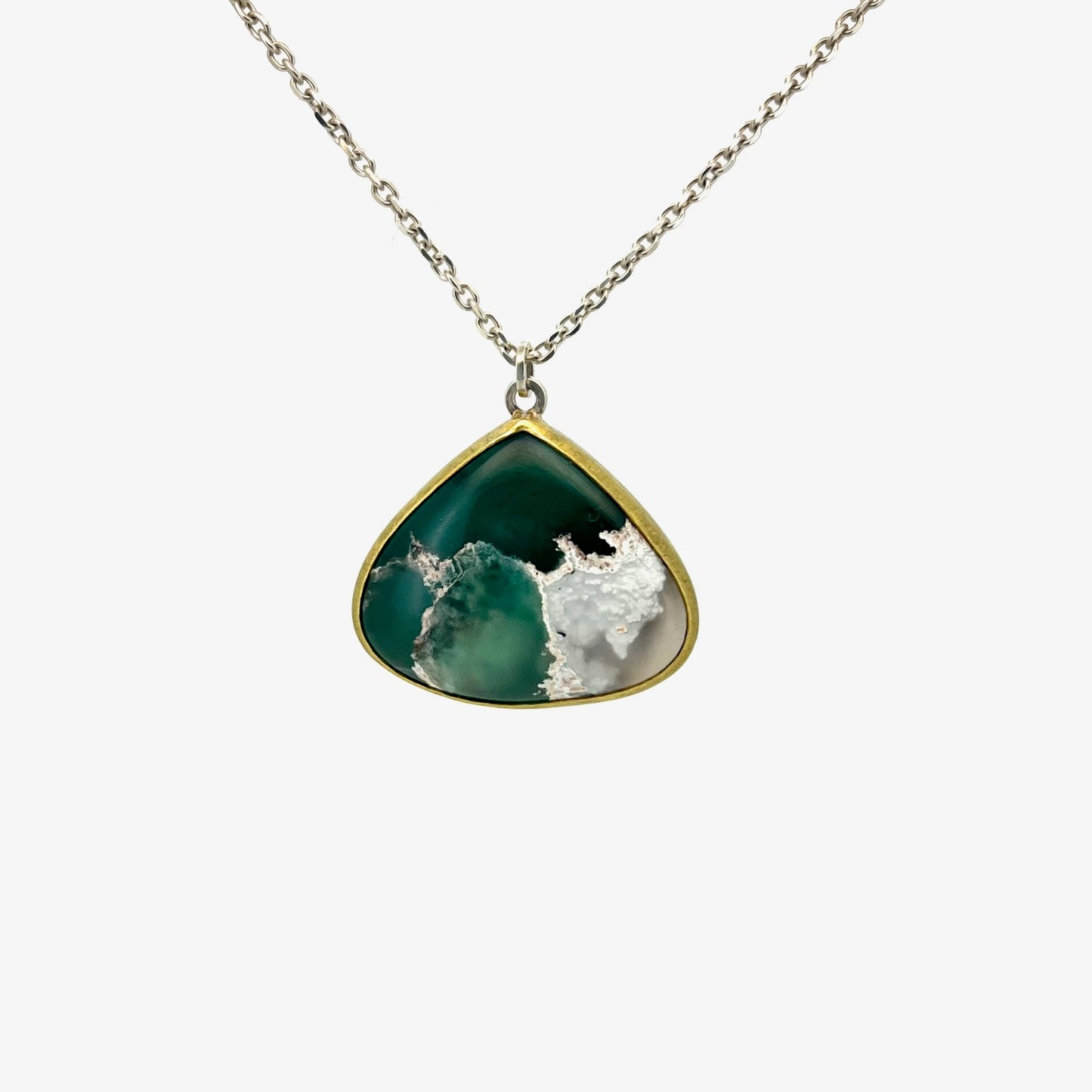 22k Gold & Sterling Silver Aquaprase Pendant, SW26206, Sam Woehrmann