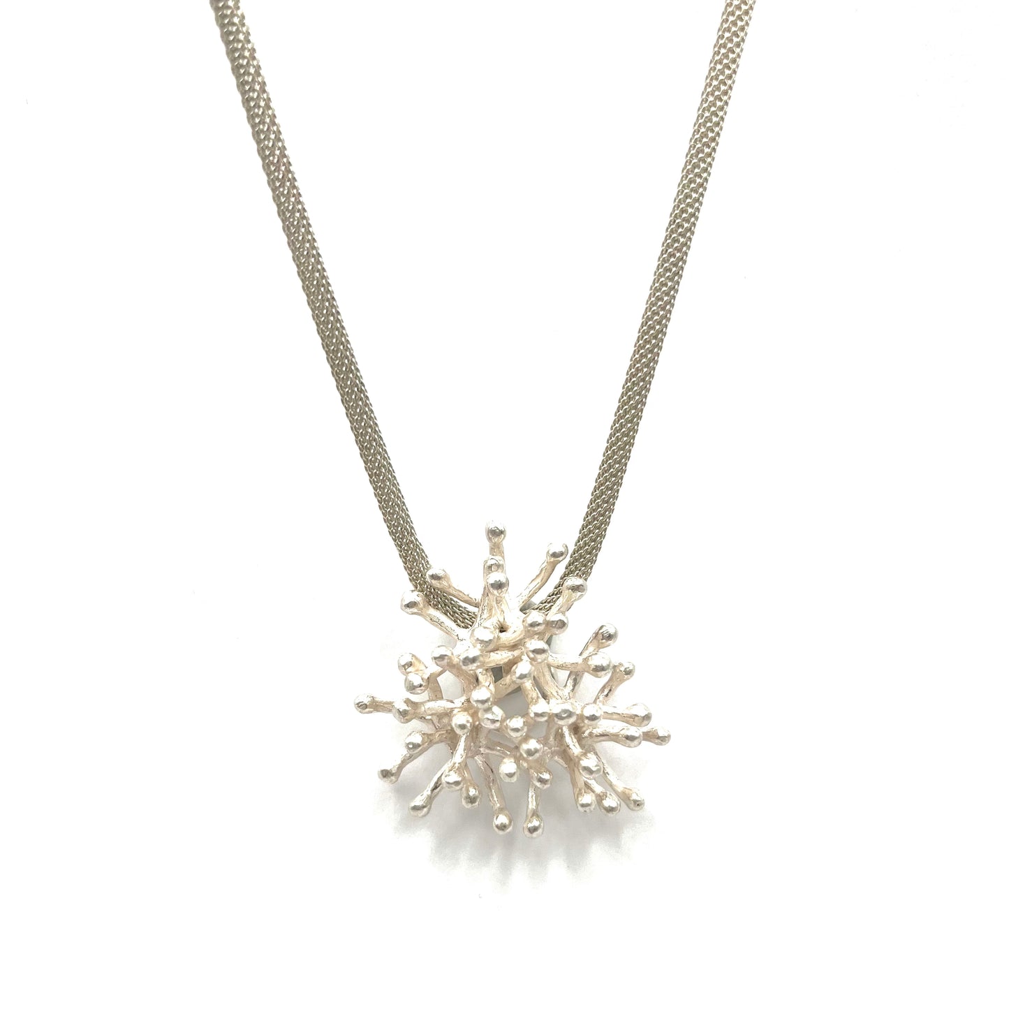 Trio Starburst Pendant in Sterling Silver