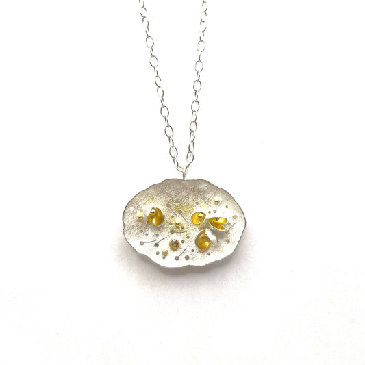 Sterling Silver & 22KY Gold Flourishing Pendant