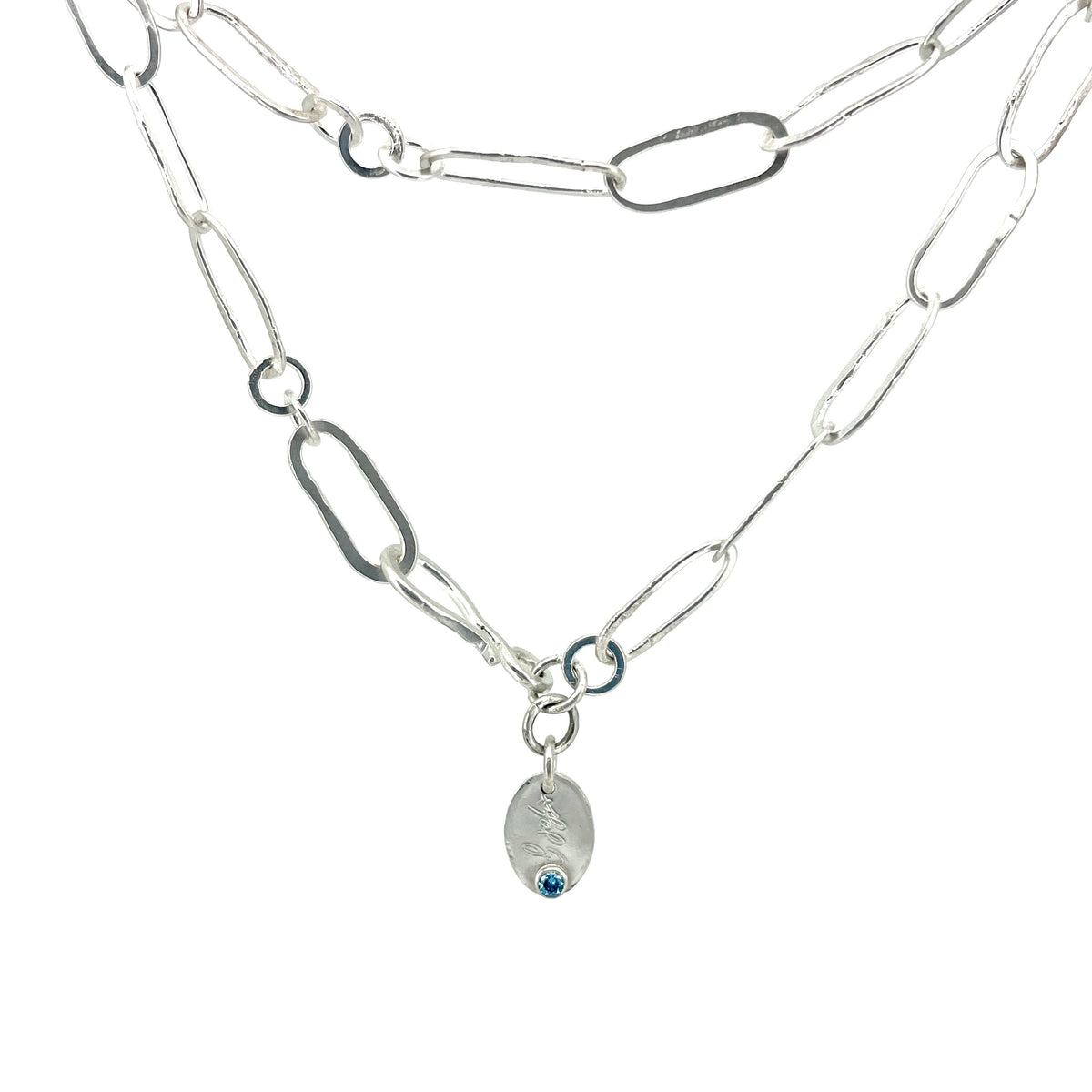 Oval Silver Chain with Fused & polished Links, HAL007626, Hal Groeneboer