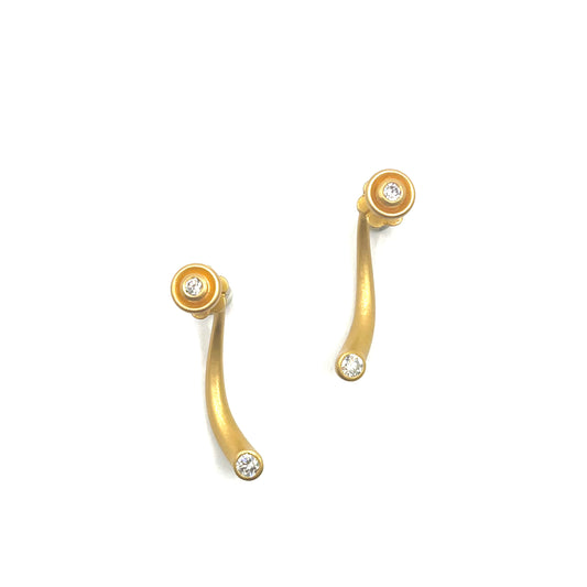 18kt Gold Diamond Horn Jacket Earnings