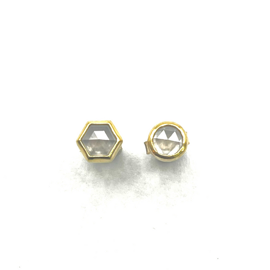 Grey Diamond Mismatched Studs