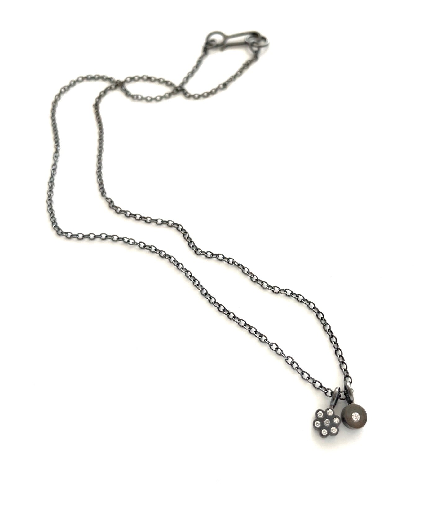Sterling Silver Honeycomb and Dot Necklace, EB2507, Elisa Bongfeldt